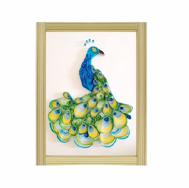 Quilling Påfågel A4