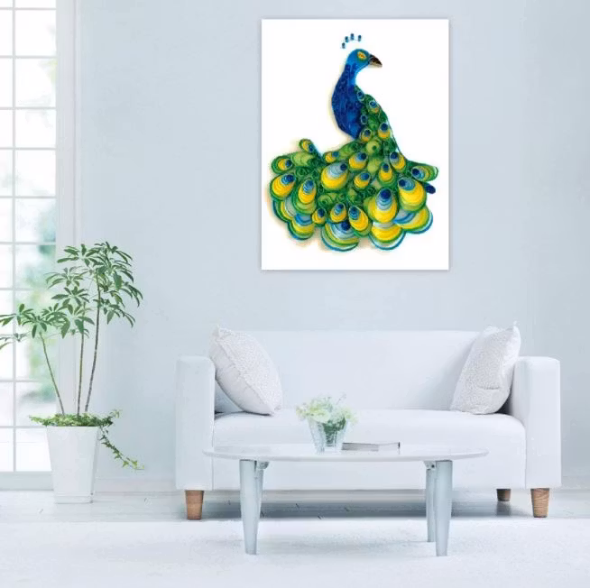 Quilling Påfågel A4