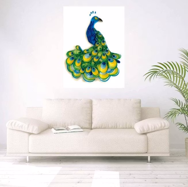 Quilling Påfågel A4