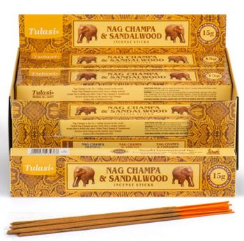 Tulasi Sandalwood Nag Champa Rökelsestickor