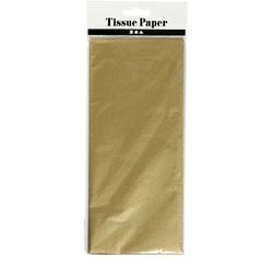 Silkespapper, 50x70 cm, 17 g, guld, 6 ark/ 1 förp. - Leveranstid 1-3 Dagar