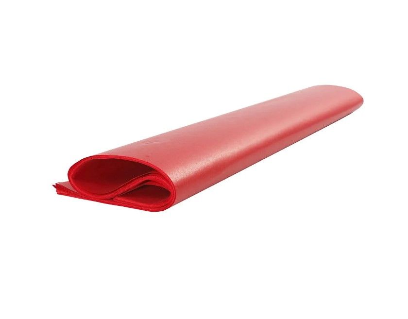 Silkespapper, 50x70 cm, 17 g, röd, 25 ark/ 1 förp. - Leveranstid 1-3 Dagar