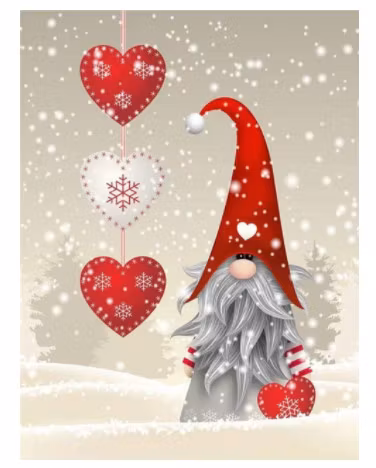 Diamanttavla Nisse Hjärtan 30x40