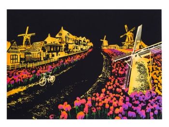 Scratch Painting  Holland 41x28,7 cm