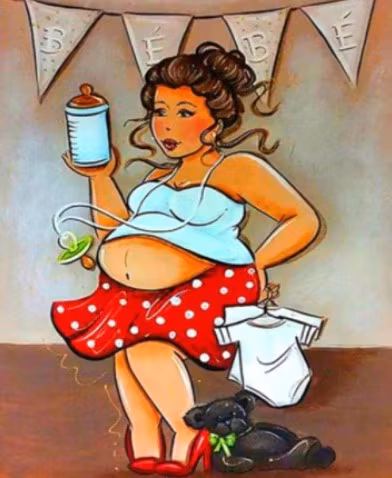 Diamanttavla Lady Bebe 40x50