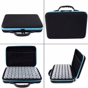 Pärlförvaring Väska Blå Med  60 Burkar