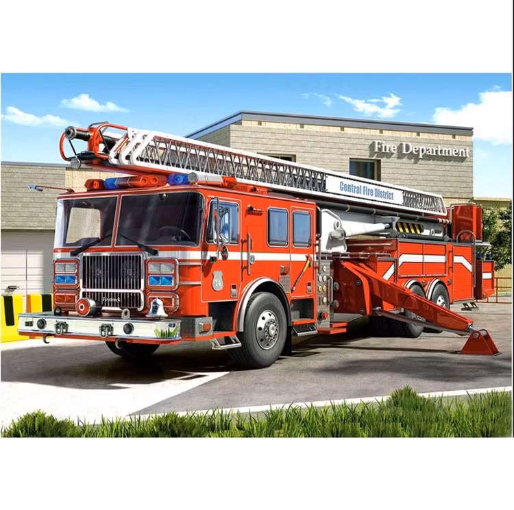 Diamanttavla Firetruck 40x50