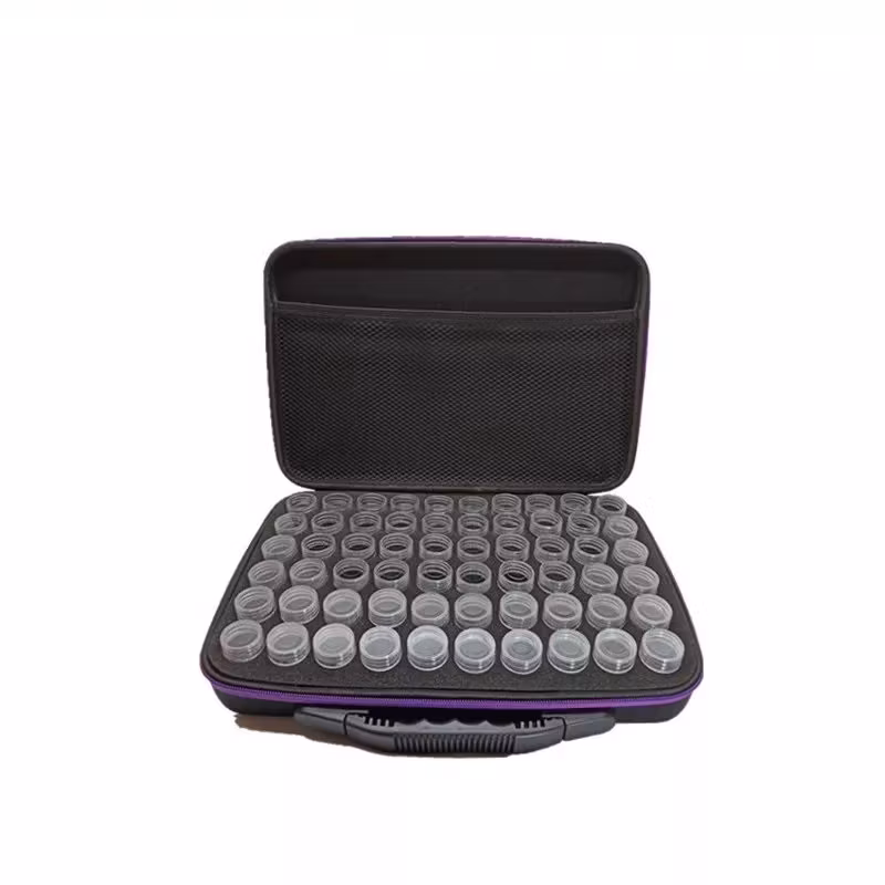 Pärlförvaring Väska Svart Med 60 Burkar