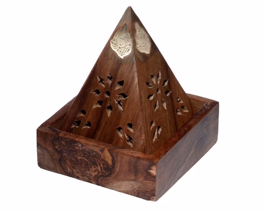 Rökelsehållare Sheesham Pyramid För Rökelsekoner Buddha