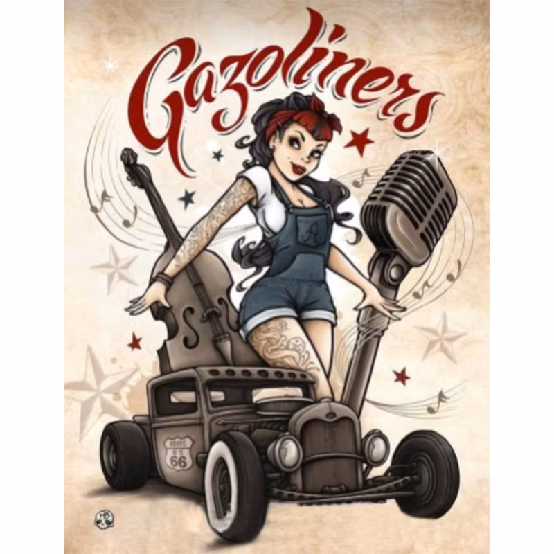 Diamanttavla Rockabilly Gazoliners 50x70