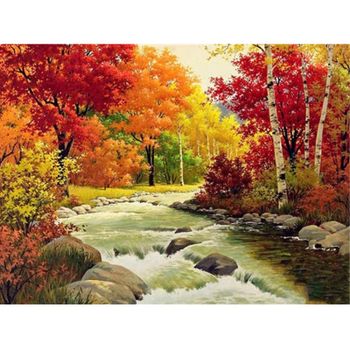 Diamanttavla Höstflod 40x50 - Lev. v. 24
