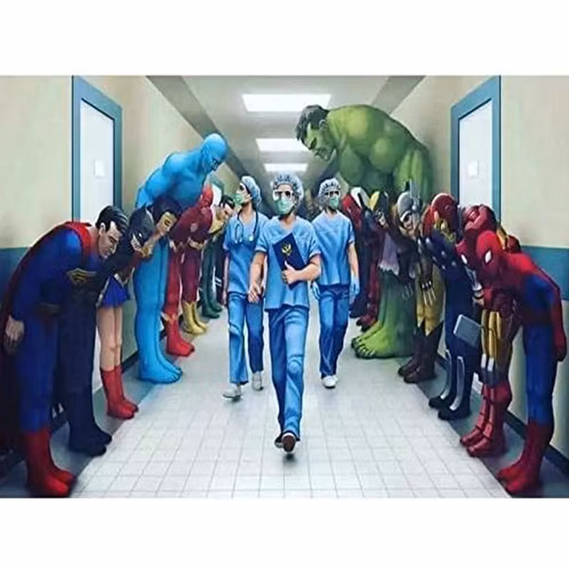 Diamanttavla Superheroes 50x70