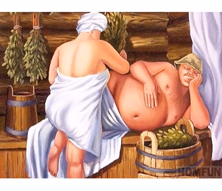 Diamanttavla Sauna 40x50