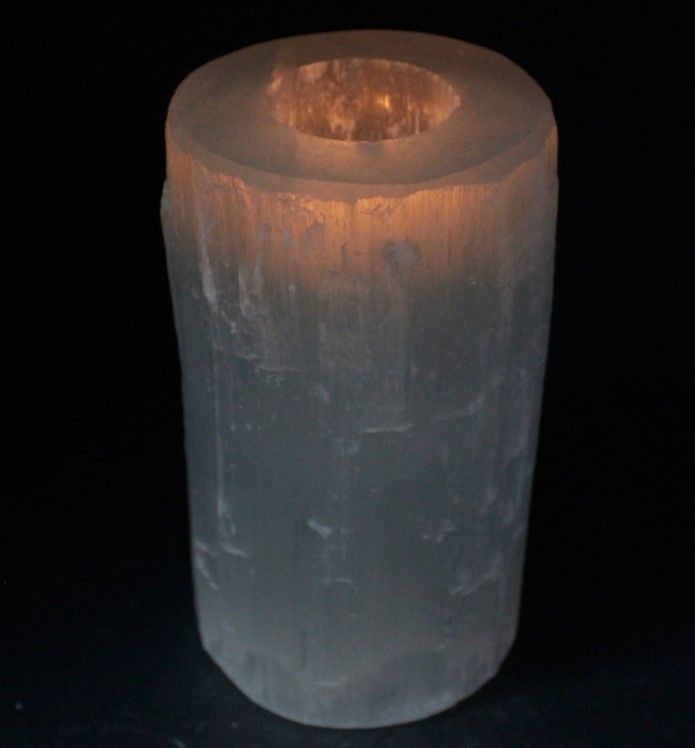 Selenit Ljushållare Cylinder 15x8 cm