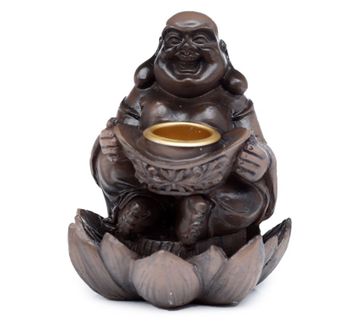 Peace Of The East Lucky Buddha Backflow Rökelsehållare