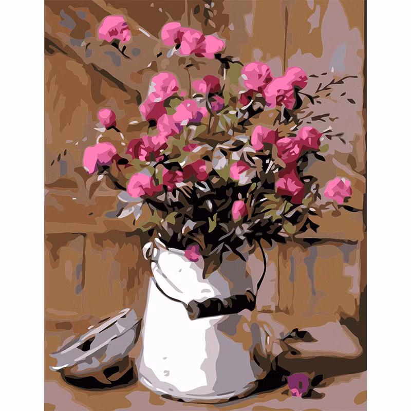 Paint By Number Blommor I Kanna 40x50