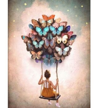 Diamanttavla Butterfly Swing 40x50