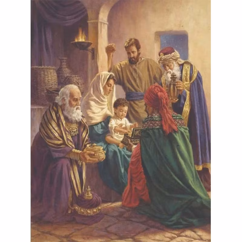 Diamanttavla (R) Tre Vise Männen Med Gåvor 50x70