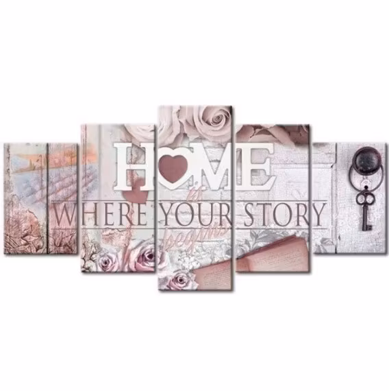 Diamanttavla 5 Delad Where Story Begins
