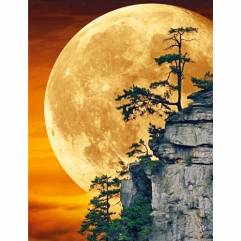 Diamanttavla Moon 40x50