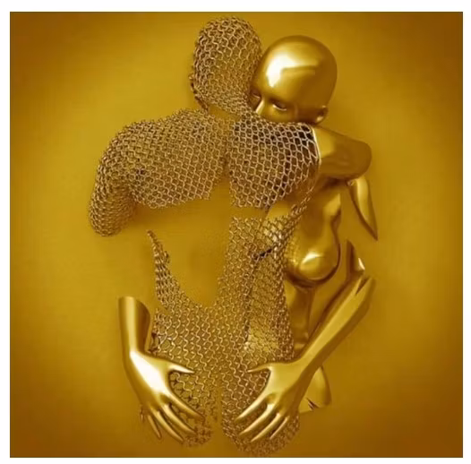 Diamanttavla Metallic Feelings Gold 40x40