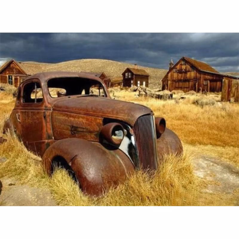 Diamanttavla Old Farm Car 40x50