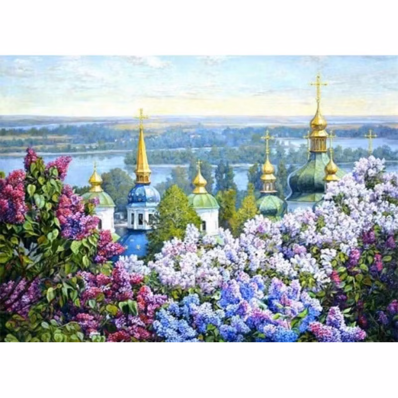 Diamanttavla Kyrkotorn 40x50