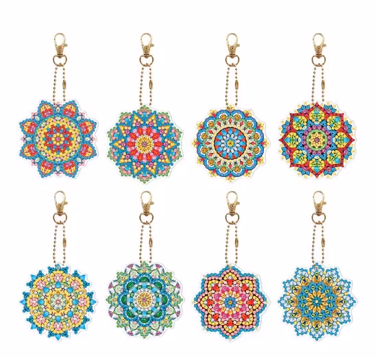 Nyckelring Mandala 8-pack