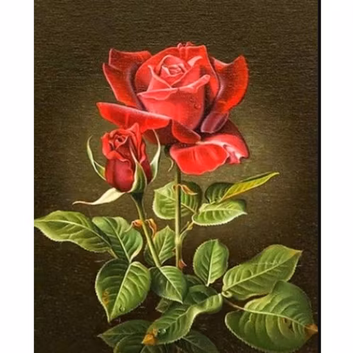 Diamanttavla Red Roses 30x40