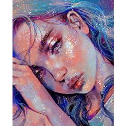 Diamanttavla Shimmery Girl 40x50