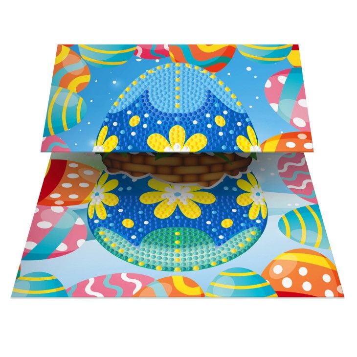 Diamond Painting Påskkort 8-pack (3-Vikta)