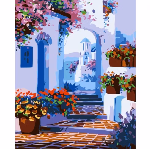 Paint By Numbers Medelhavshus 40x50