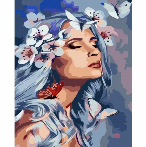 Paint By Numbers Butterfly Woman 40x50