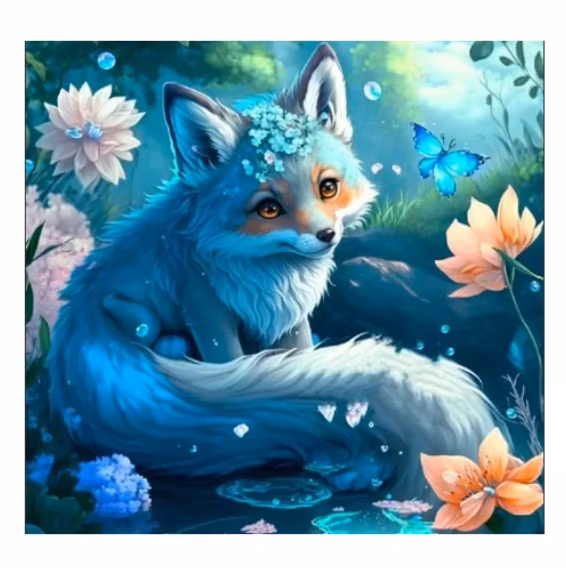 Diamanttavla Fox Fantasia 40x40