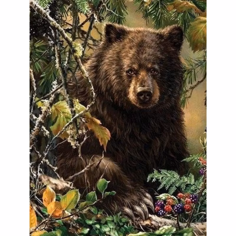 Diamanttavla (R) Björn I Bärskogen 40x50