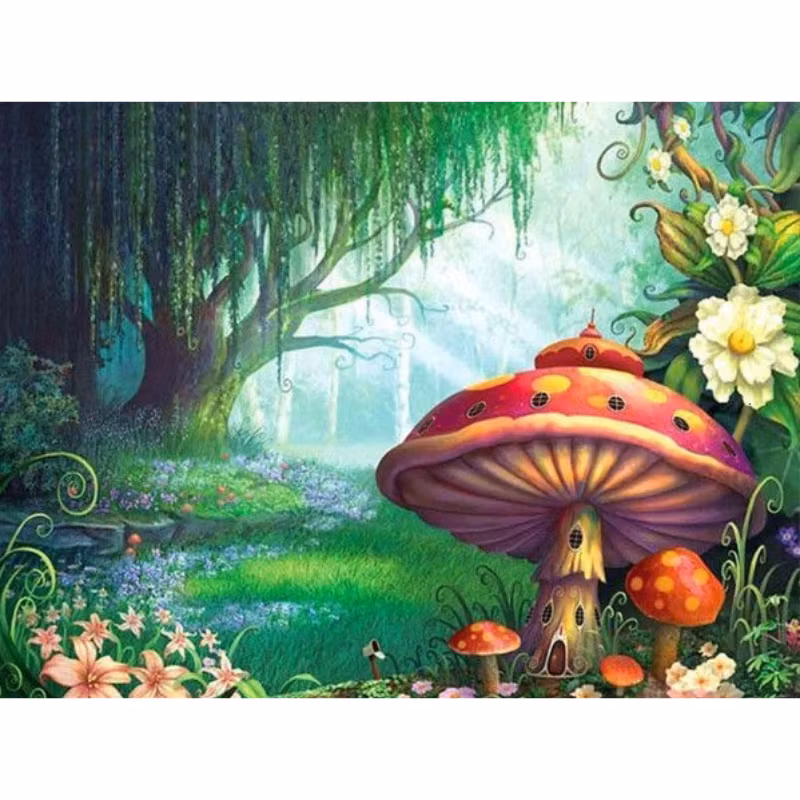 Diamanttavla Svamphus 30x40