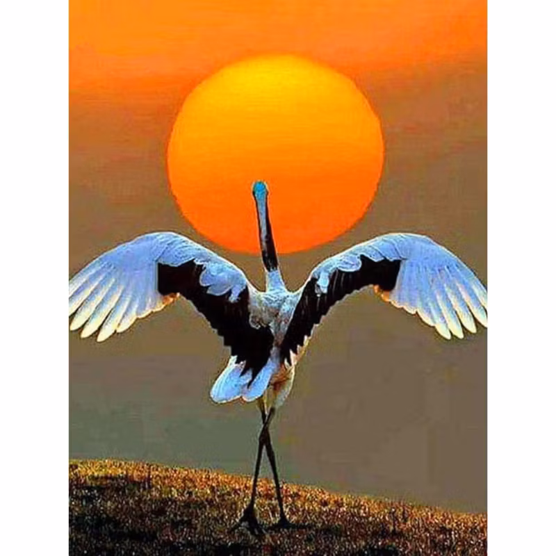 Diamanttavla (R) Trana Solnedgång 40x50