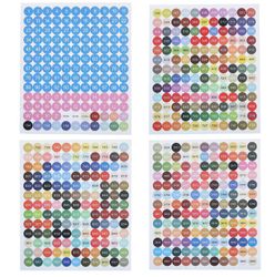 Diamond Painting Etiketter Ark Med DMC Nummer Runda