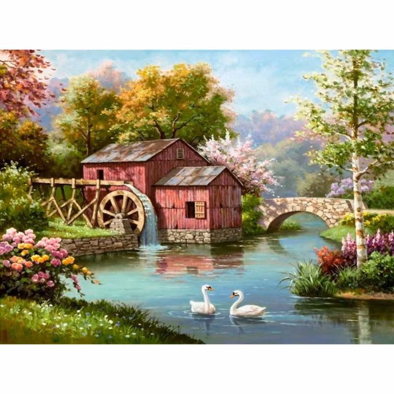 Diamanttavla Kvarnhus 40x50