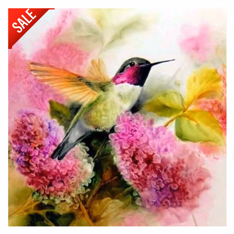 Diamanttavla Kolibri  40x40