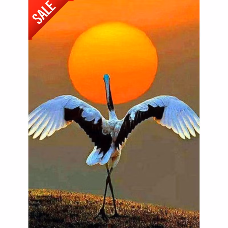 Diamanttavla (R) Trana Solnedgång 40x50