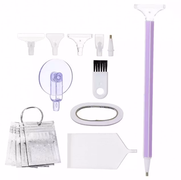 Diamond Painting Penna Med Tillbehör Lila