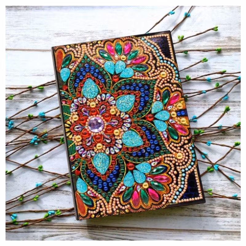 Diamanttavla Skrivbok Linjerad Circle Blue 64 Sidor