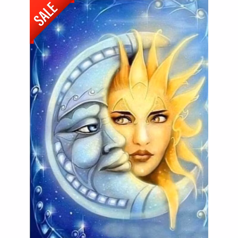 Diamanttavla Måne Och Sol 40x50