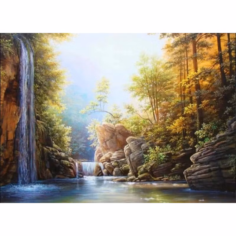 Diamanttavla Vattenfall 40x50