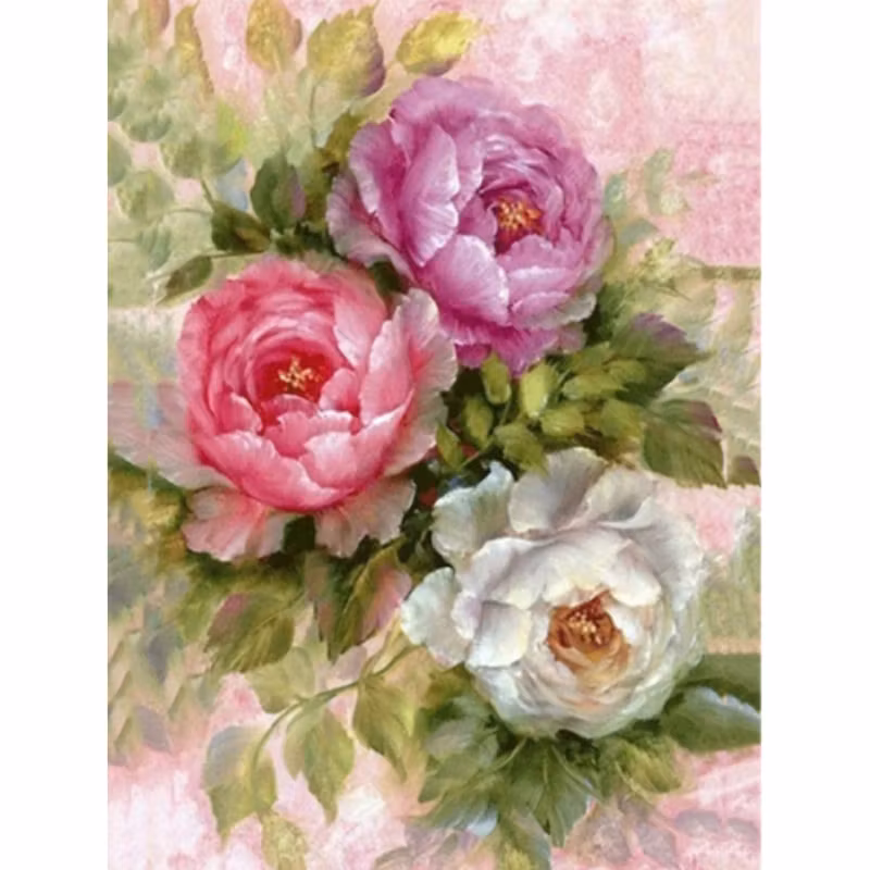 Diamanttavla Roses 30x40