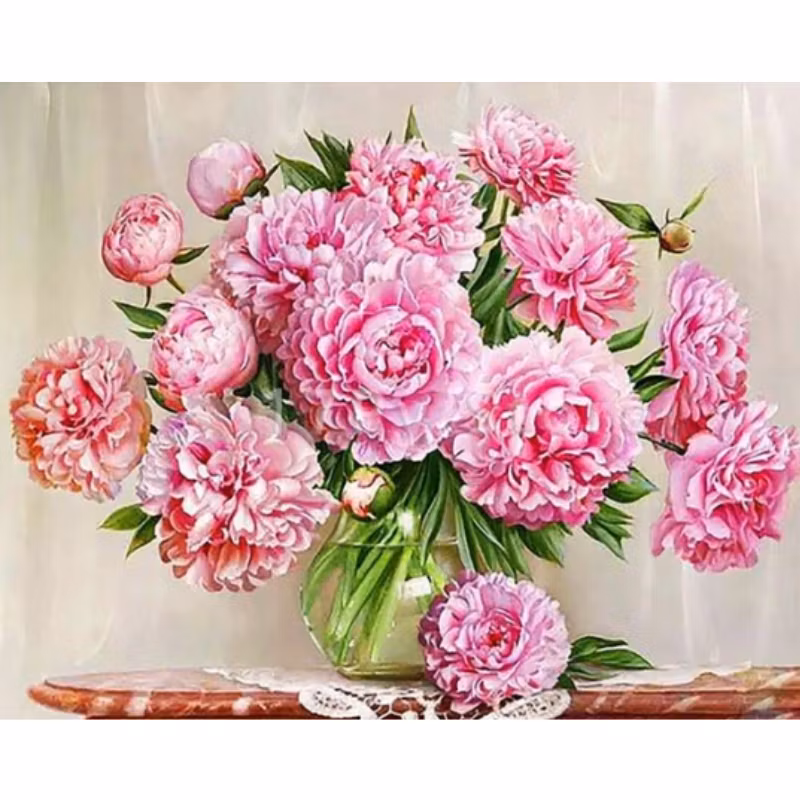 Diamanttavla Rosa Pioner 40x50