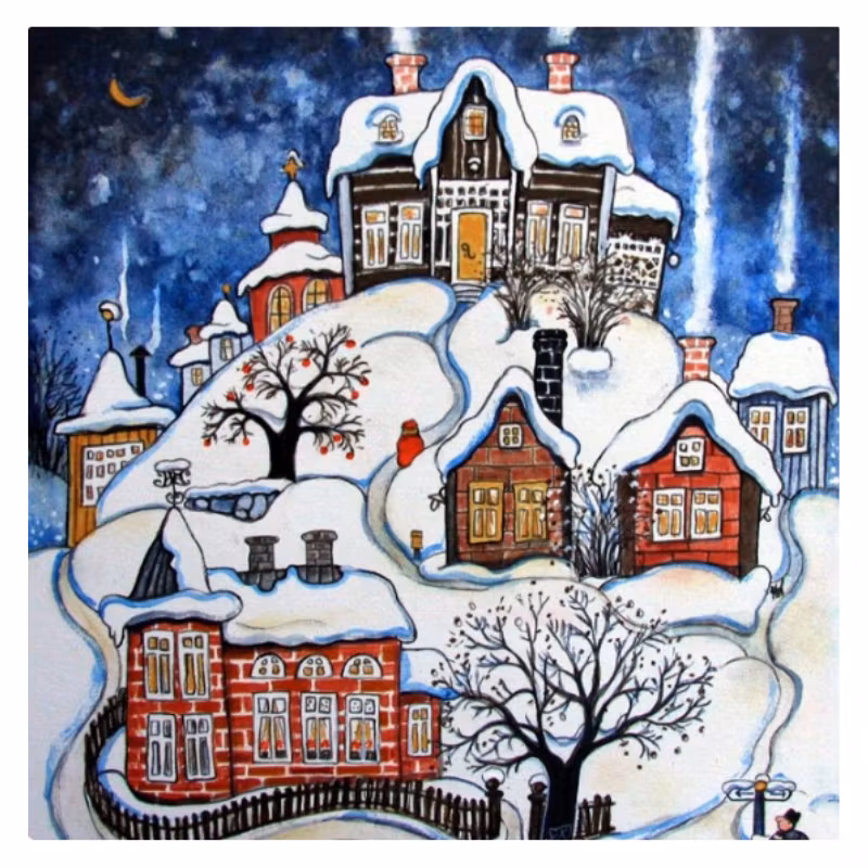 Diamanttavla Vinterstad 40x40