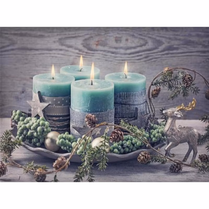 Diamanttavla Vintermys 40x50