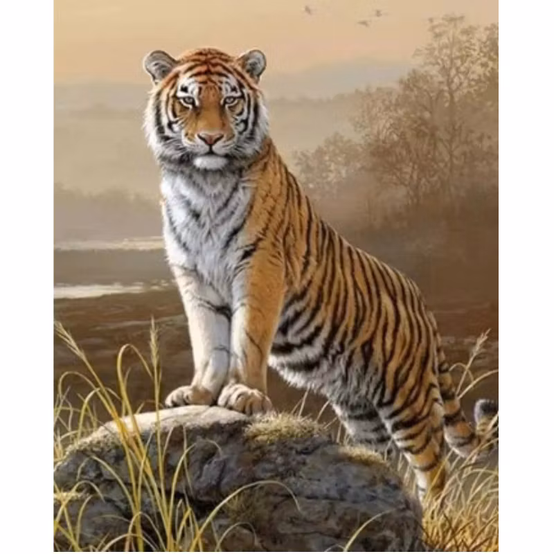 Diamanttavla Vacker Tiger 40x50